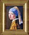 La jeune Fille à la Perle d'après Johannès VERMEER (huile sur toile 35
