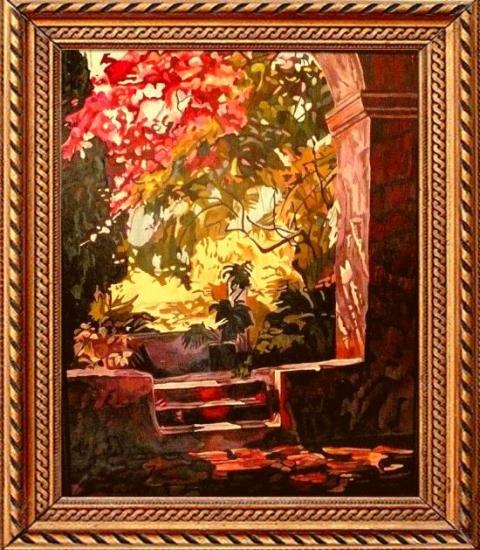 ENTREE d'après Poch ROMEU  (100X120)
