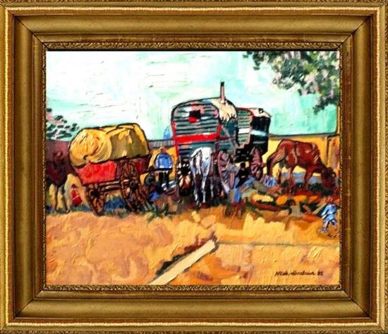 ROULOTTE d'après VAN GOGH (40X50)
