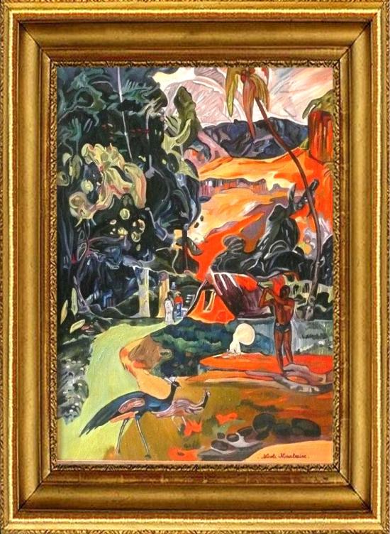 Paysage d'après Paul GAUGUIN  (50x70)