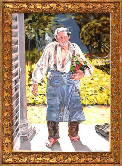 LE VIEUX JARDINIER d'après Emile CLAUS (50X70) MAMAC de LIEGE
