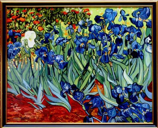 Les Iris d'après VAN GOGH (80X100)
