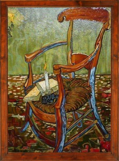 la Chaise de GAUGUIN d'après VAN GOGH (80X100)
