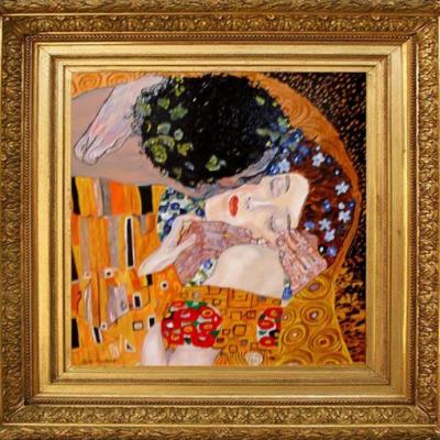 LE BAISER d'après KLIMT  ( 60X60)