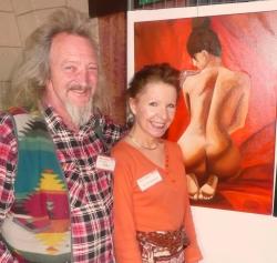 Phil et moi devantses peintures