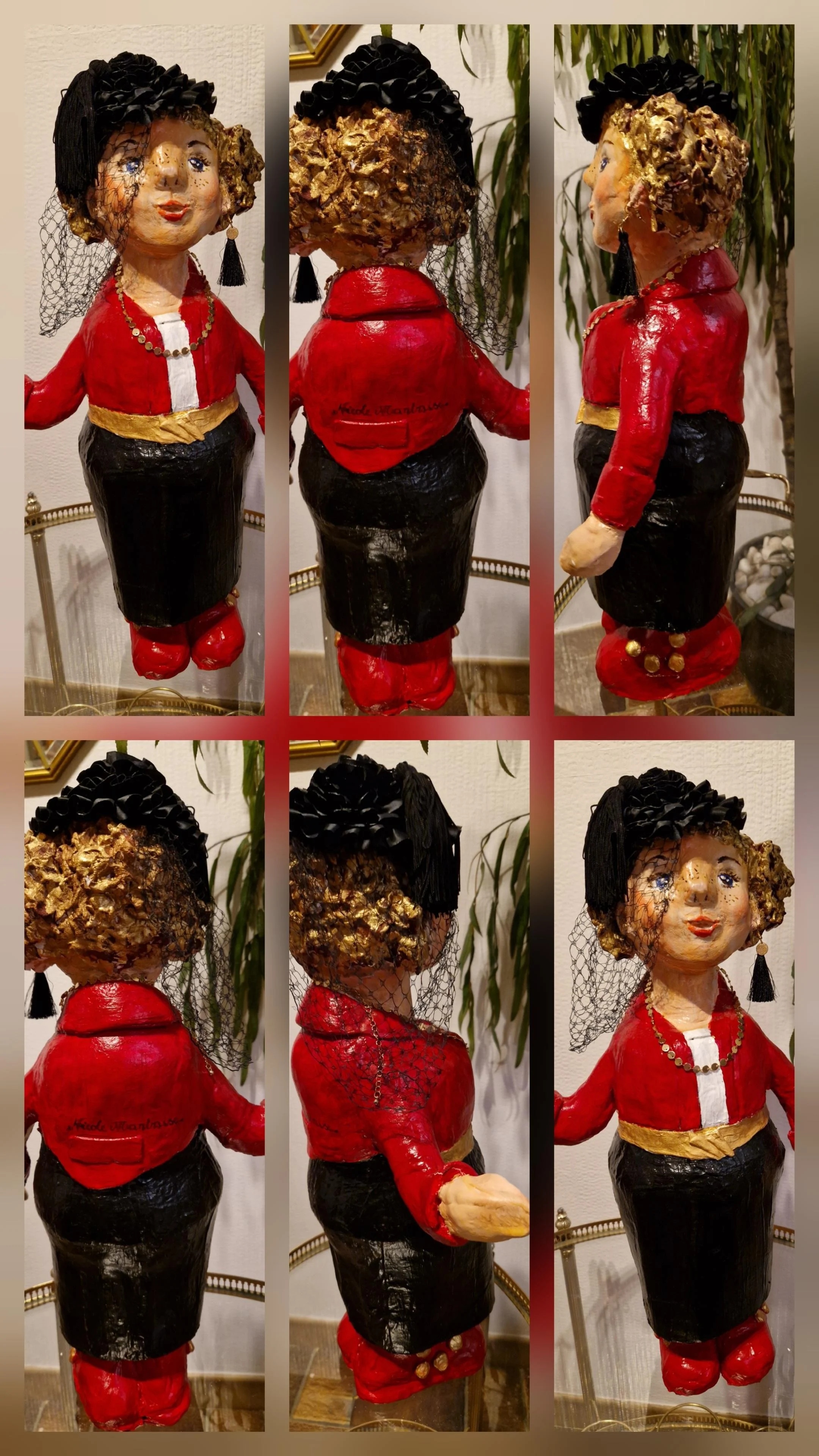 SIDONIE facettes - papier-mâché